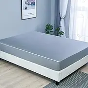 Solid Fitted Sheet - Deep Pocket Satin Silk Bed Sheet, Breathable Soft and Comfortable - Wrinkle, Fade, Stain and Abrasion Resistant (Gray, Double)