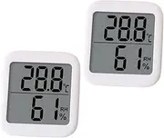 Toddmomy Multi-functional Home Hygrometer Thermometer Wall Mount Digital Humidity Meter