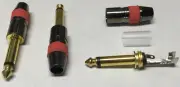 Lot50x 1/4" Mono Male Plug Audio/Microphone Cable/Cord End/Terminator 6.35mm {gR
