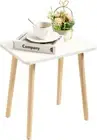 Side Table, Small End Table Accent Table Living Room 15.7X11.8X16.5 white