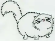 Fluff Fat Kitty Cat Rhinestone Design Bling Hot Fix Iron On Transfer Motif