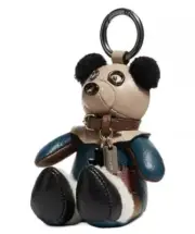❤️ Coach Leather Scarecrow Bear Wizard of Oz Multi/Dark Gunmetal Charm