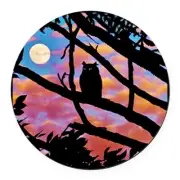OWL MOON TREE Pendant 925 Sterling Silver plated 20" Necklace Jewelry women men