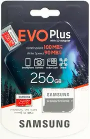 SAMSUNG EVO Plus microSD 256GB SDXC Memory Card Dash Action U3 GoPro Phone 100Ms