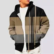 Men's Color Block Graphic Prints Hoodie Hoodies Sweatshirt Full Zip Hoodie Long Sleeve Hooded Sweatshirt Hooded Streetwear 3D Print Sports Outdoor Daily Sport