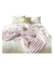 [SOGA] Throw Blanket Bean Paste Premium Luxuriously Soft Cozy Bedding in Pink