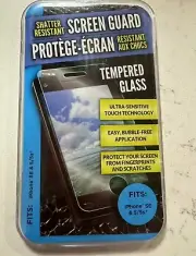 Shatter Resistant Tempered Glass Screen Protector for IPhone SE, 5 & 5s