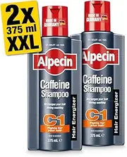 Alpecin C1 Caffeine Shampoo 2x 375ml | Hair Energizer Supports Natural Hair Growth | Shampoo for Stronger and Thicker Hair
