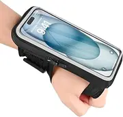 Phone Holder for Running, Wristband Frearm Band for iPhone Pro Max Plus SE (16/15/14/13/12/11/X/XR) Galaxy S24/S23/S22/S21, Waterproof Running Accessories with Adjustable Strap & Card Slot