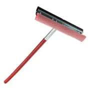 Back of House Cleaning Window Squeegee Sponge Single Blade Rubber Red 12 Inch