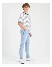 [Bauhaus] Pull On Knit Jean in Light Denim