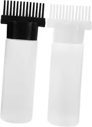Hair Oiling Applicator Bottle Refillable Shampoo Bottles Hair Dyeing Brush for Home