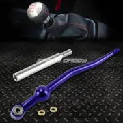 DUAL BEND T6061 MT BLUE SHORT THROW SHIFTER+CHROME 3.75" EXTENSION FOR EK EG DC