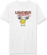 [Under Armour] Boys' Summer Pack Lift Short Sleeve T-Shirt , White (100)/Beta , Youth X-Small