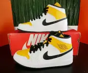 Nike Air Jordan 1 Mid White University Gold Orange Womens Sz 11/ Mens Size 9.5