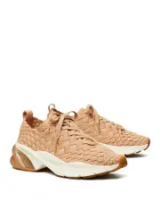 Tory Burch Women's Good Luck Woven Trail Sneakers