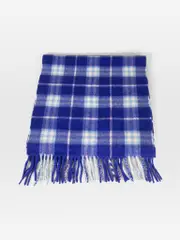 Blue Check Cashmere Scarf