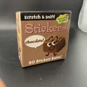 Peaceable Kingdom scratch & sniff stickers - 80 sticker roll - chocolate