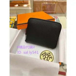 愛馬仕 Hermès  silk in 絲巾短夾  皮夾 錢包 黑色