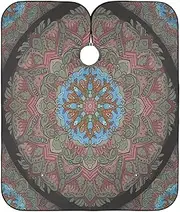 Intricate Mandala Haircutting Capes Adjustable Haircut Cape, Large Barber Cape 64.9 In x 55.1 In, Intricate Mandala
