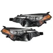 Labwork Left+Right Headlights For 2017 18 19 Toyota Corolla Halogen Chrome Bezel (for: Toyota)