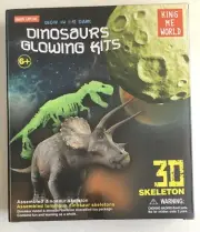 Dinosaurs Glowing Kit 3D Skeleton Mammoth King Me World Glow in the Dark