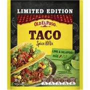 Old El Paso Taco Spice Mix Lime & Jalapeno 30g
