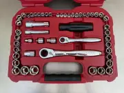 Vtg. Craftsman Max Axess Pass Thru 51-pc 3/8 & 1/4 In Socket Set 29308 SAE/MM