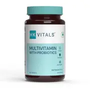 HealthKart HK Vitals Multivitamin with Probiotics (60 Tablets) | For Men and Wom