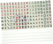 Kisangel Compact Mahjong Set for Travel Portable Chinese Mahjong Tiles for Parties