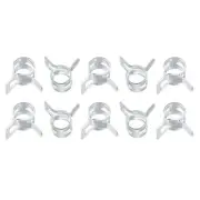Spring Hose Clamp, 50pcs 65Mn Steel 6mm Low Pressure Air Clip, Zinc Plated