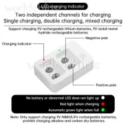 2 Slots Multi-function Ni-MH 9V Rechargeable Battery Charger Smart Fast Charging