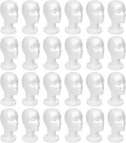 11.4 INCH (24 PACK) Styrofoam Mannequin Head, White