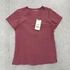 Mandala Scrubs Shirt Womens XXS Mauve Pink One Pocket Top Ladies 2XS NEW
