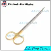 NEW GERMAN METZENBAUM SCISSORS 7" GOLD HANDLE CURVED SURGICAL VETERINARY