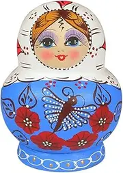 Creative Surprise Gift Russian Nesting Dolls Cute Matryoshka 10-Piece Matryoshka Dolls Fashion Birthday Christmas Travel Gift Decoration Anti-Fall Safe and Tasteless (Color : A)