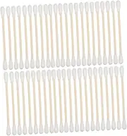 FELTECHELECTR 100 Pcs Dual-ended Cotton Swabs for Gentle Ear Cleaning Makeup Detailing Bamboo Material Portable for Travel