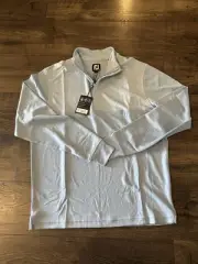 FootJoy Men’s M Heather Yoke 1/2 Half-Zip Mid-Layer Golf Pullover Dusk Blue NWT