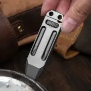 Titanium EDC Multi Tools Adjustable Wrench Mini Pocket Pry Bar Crowbar with Bits