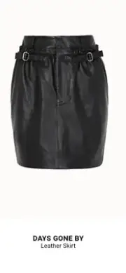 NWT Sass & Bide DAYS GONE BY Leather Mini Skirt Size 38 8 RRP $590