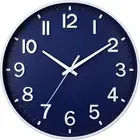 HZDHCLH Navy Blue Wall Clocks Battery Operated,12 Inch Silent Non Ticking Modern
