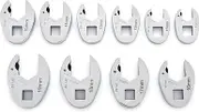 GEARWRENCH 3/8 Drive Ratcheting Crowfoot Metric Wrench 10-Pieces Set, 89119
