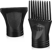 Professional Plastic Hair Dryer Diffuser Nozzle Comb Attachment 2 Pieces