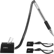 Angoily 3pcs Desktop Pens Drawer Pens You Secure to Desk Laptop Riser Accessories Keychain Reception Desk Pen Ballpoint Pen Security Desktop Pen Security Pen Multi Holders Plastic Black