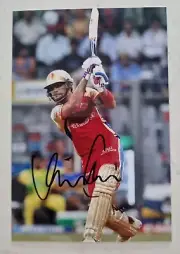 VIRAT KOHLI SIGNED IN PERSON IPL ACTION CRICKET PHOTO 10X15 CM COA BUY AUTHENTIC