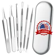 Kit Removedor De Puntos Negros Pinzas De Acero Inoxidable Para Barros Espinillas