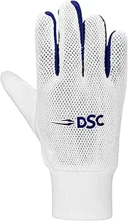 DSC 1501547 Surge Cricket Wicket Keeping Inner Gloves for Youth | Cotton Plam Gloves | Faster Sweat Absorbtion | Confort Fit | Kit for Men and Boys | White