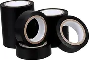 TOPPERFUN 10 Rolls Heat-Resistant Electrical Tape 18mm Wide Black Waterproof Insulation Tape for Electrician Wire Protection Home Industrial Use