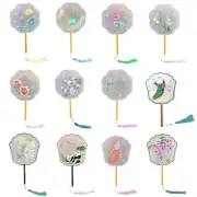 Chinese Hand Fan Vintage Tang Suit Silk Fan Ancient Tassels Dance Hand Fan