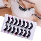 7 Pairs/set Fake Eyelashes Colored Prom Accessory Beauty False Eye Lash